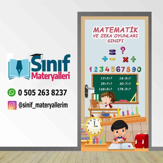 Matematik ve Zeka Oyunları Sınıfı Kapı Giydirme