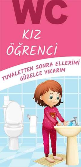 Kız Öğrenci Tuvaleti Kapı Giydirme 13