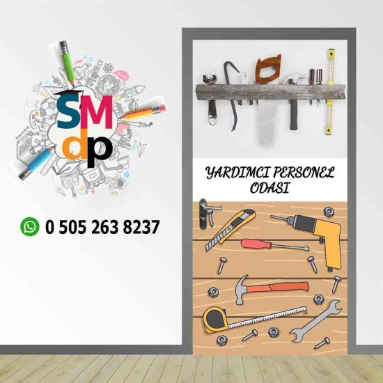 Yardımcı Personel Odası Okul Kapı Giydirme