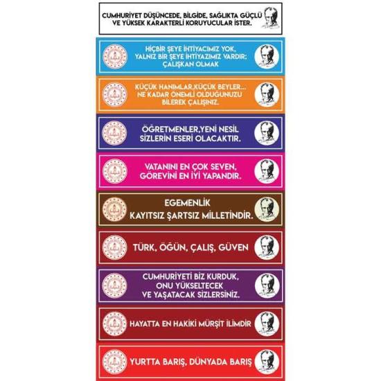 Atatürk’ün Sözleri Kiriş Yazıları 10’lu Set