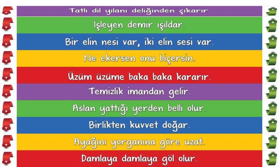 Atasözleri Merdiven Yazıları