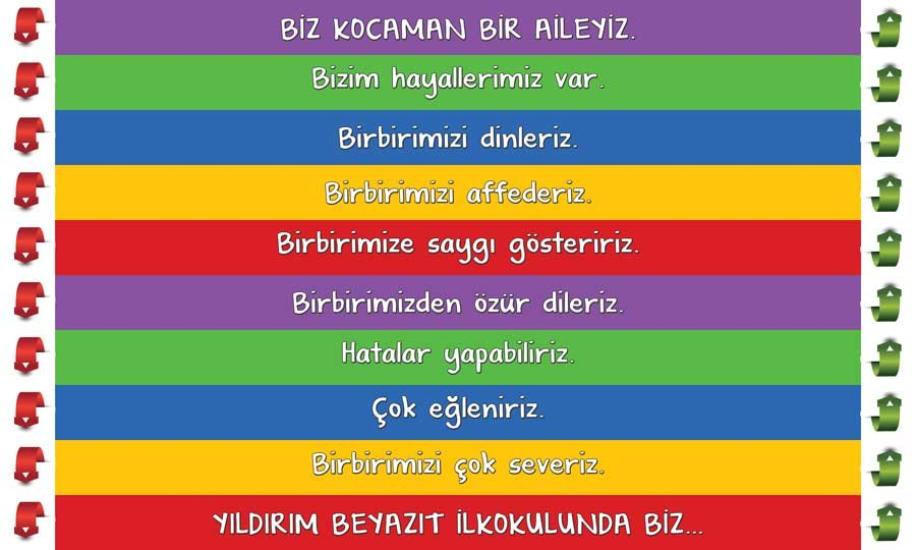 Bu Okulda Biz Merdiven Yazıları