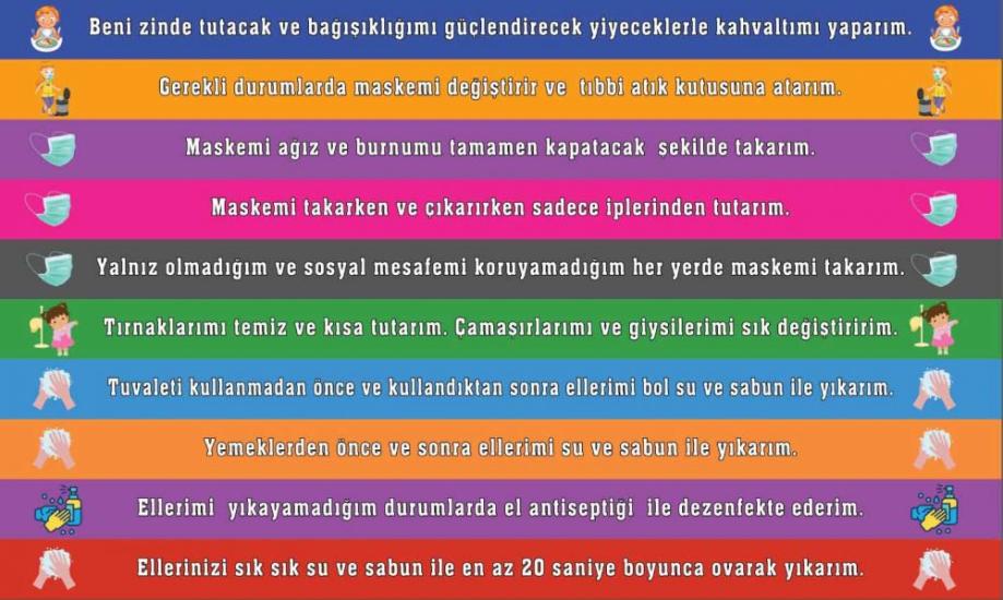 Korona Virüs Merdiven Arası Uyarı Yazıları