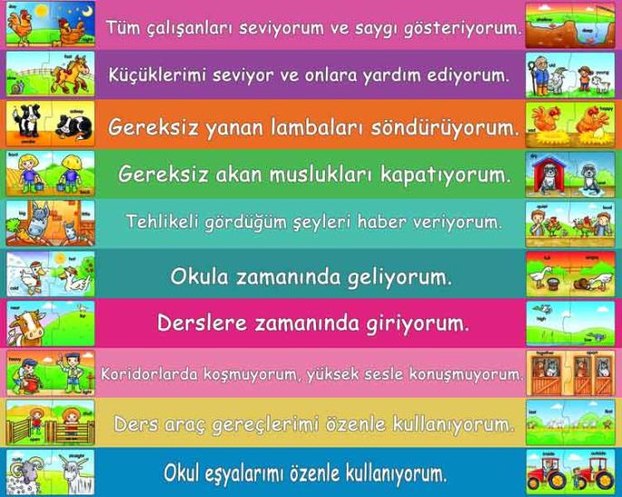 Okul Kuralları Merdiven Giydirme