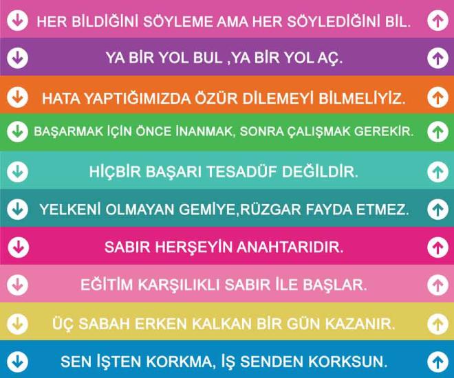 Güzel Sözler Merdiven Yazısı