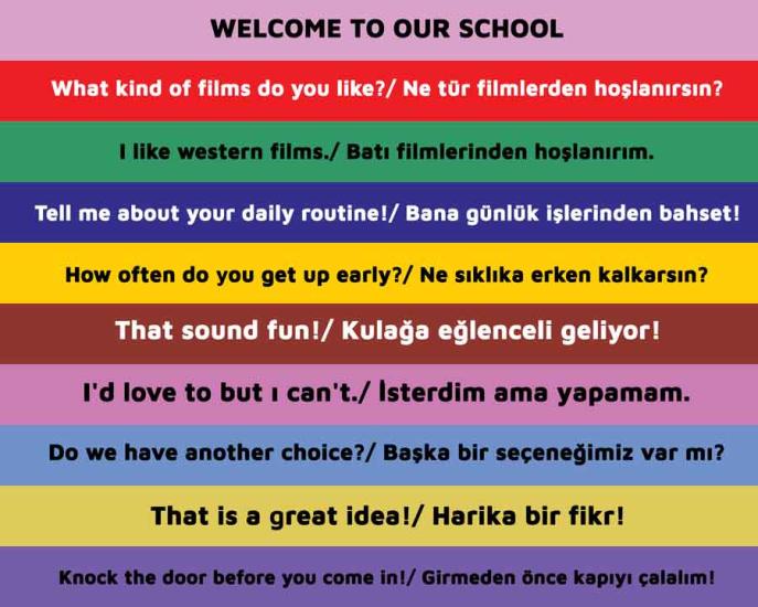 İngilizce Merdiven Yazıları