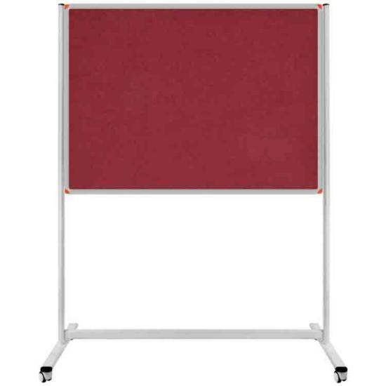 Kumaş Kaplı Pano Tekerlekli Ayaklı Sabit Tek Taraflı