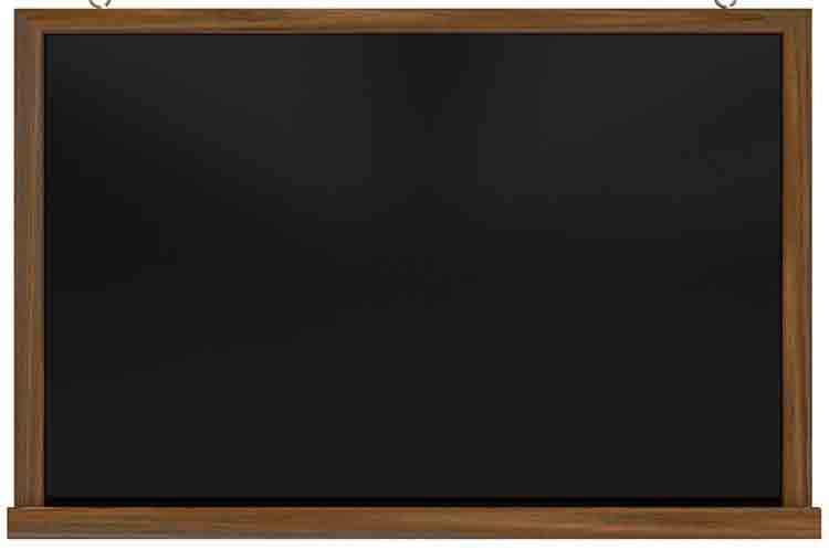 Nostalji Lüks Ahşap Çerçeveli Duvara Monte Siyah Yazı Tahtası