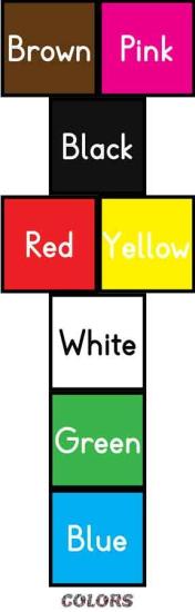 Sek sek Oyunu İngilizce Renkler