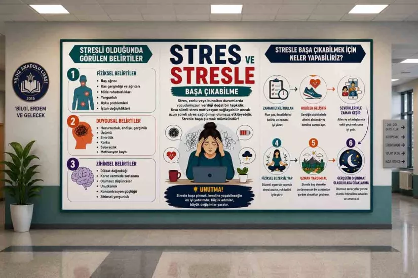 Stres ve Stresle Başa Çıkabilme Okul Posteri
