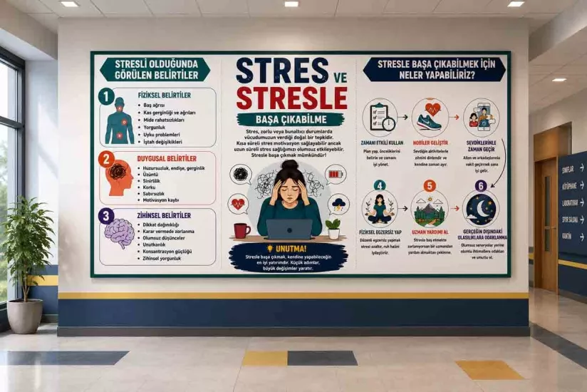 Stres ve Stresle Başa Çıkabilme Okul Posteri