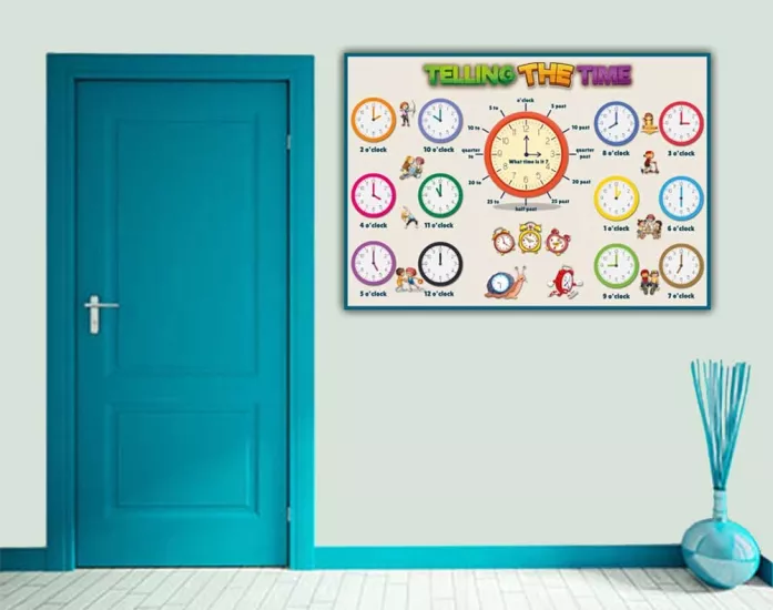 Telling the Time Okul Posteri