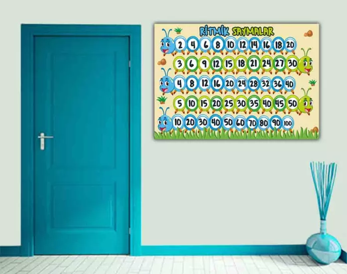 Tırtıl Ritmik Saymalar Okul Posteri