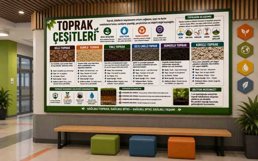 Toprak Çeşitleri Okul Posteri