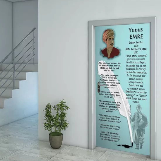 Türk Büyükleri Yunus Emre Kapı Giydirme