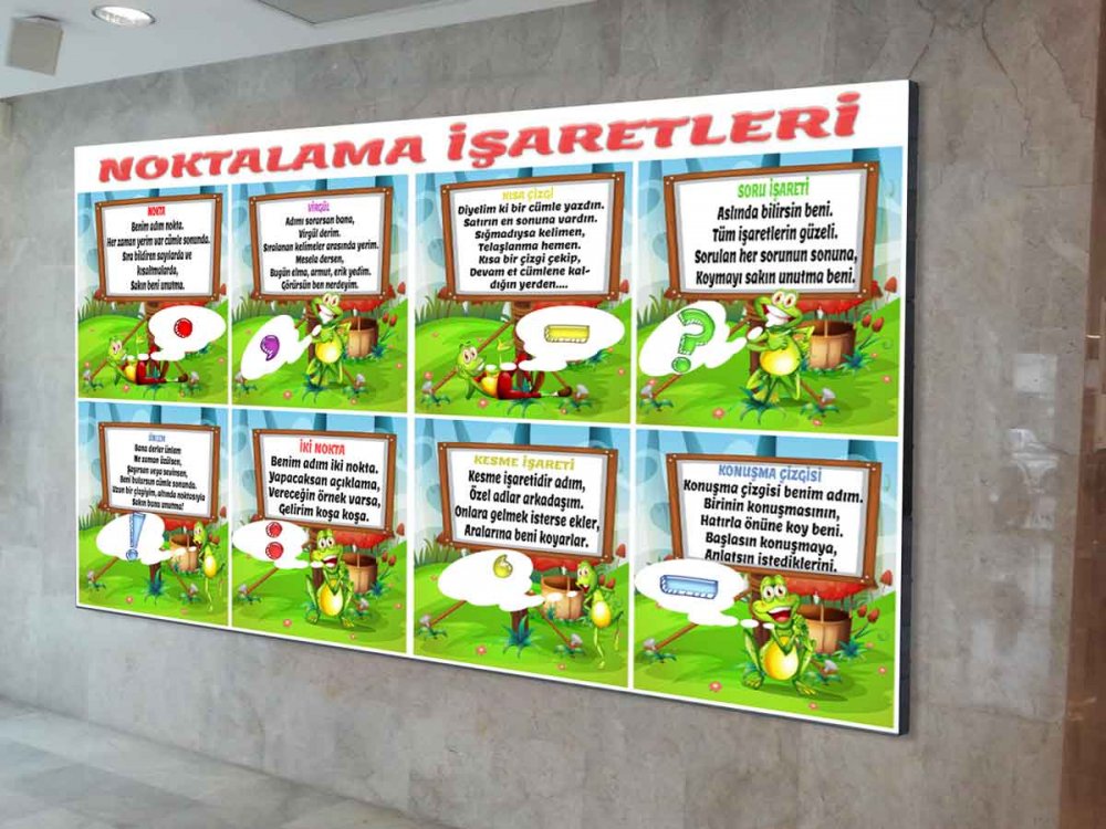 Noktalama İşaretleri Okul Posteri