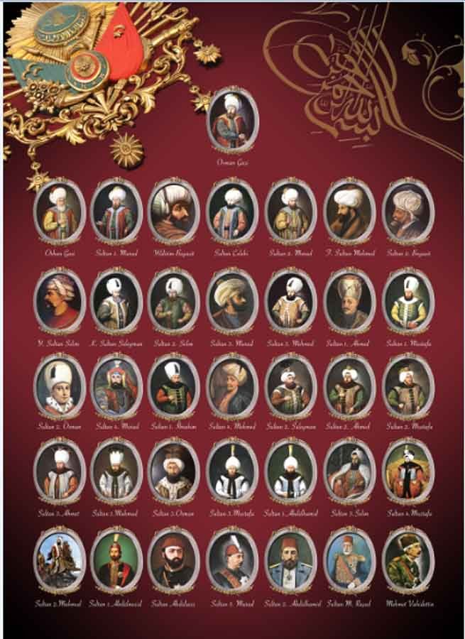 Osmanlı Padişahları Posteri