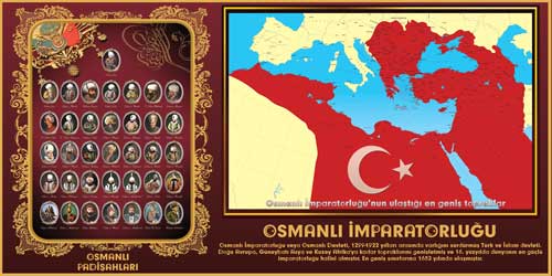 Osmanlı Devleti ve Osmanlı Padişahları Posteri