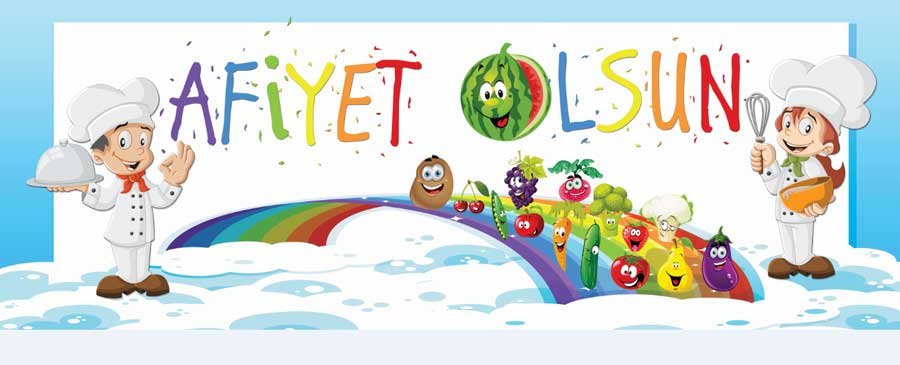 Yemekhane Afiyet Olsun Duvar Görseli