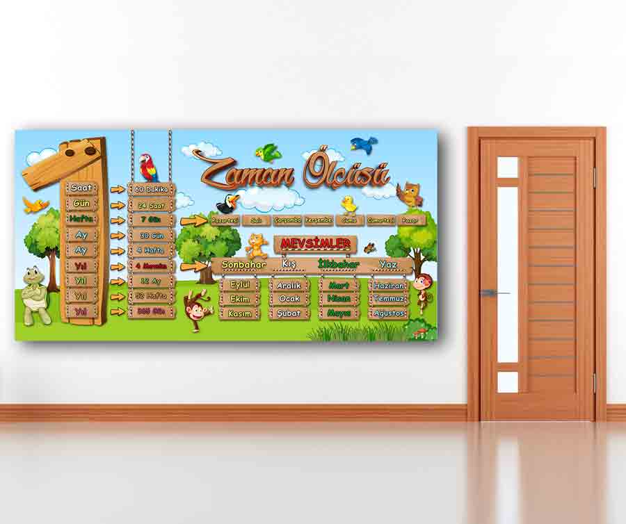Zaman Ölçüsü Okul Posteri