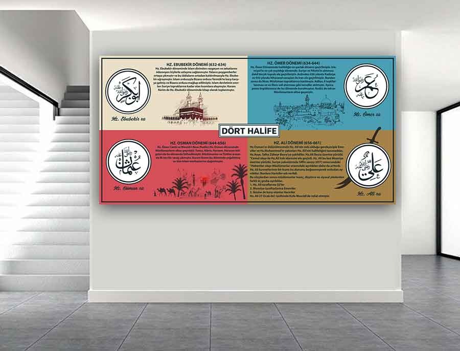 Dört Halife Dönemi Okul Posteri