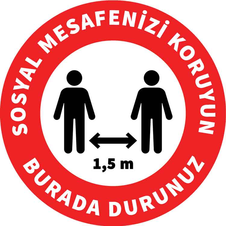 Korona Virüs Sosyal Mesafe Bandı-3