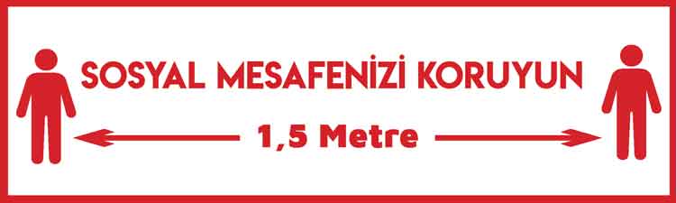 Sosyal Mesafenizi Koruyun Sosyal Mesafe Bandı