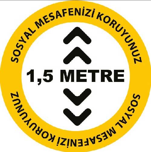 Korona Virüs Sosyal Mesafe Etiketi