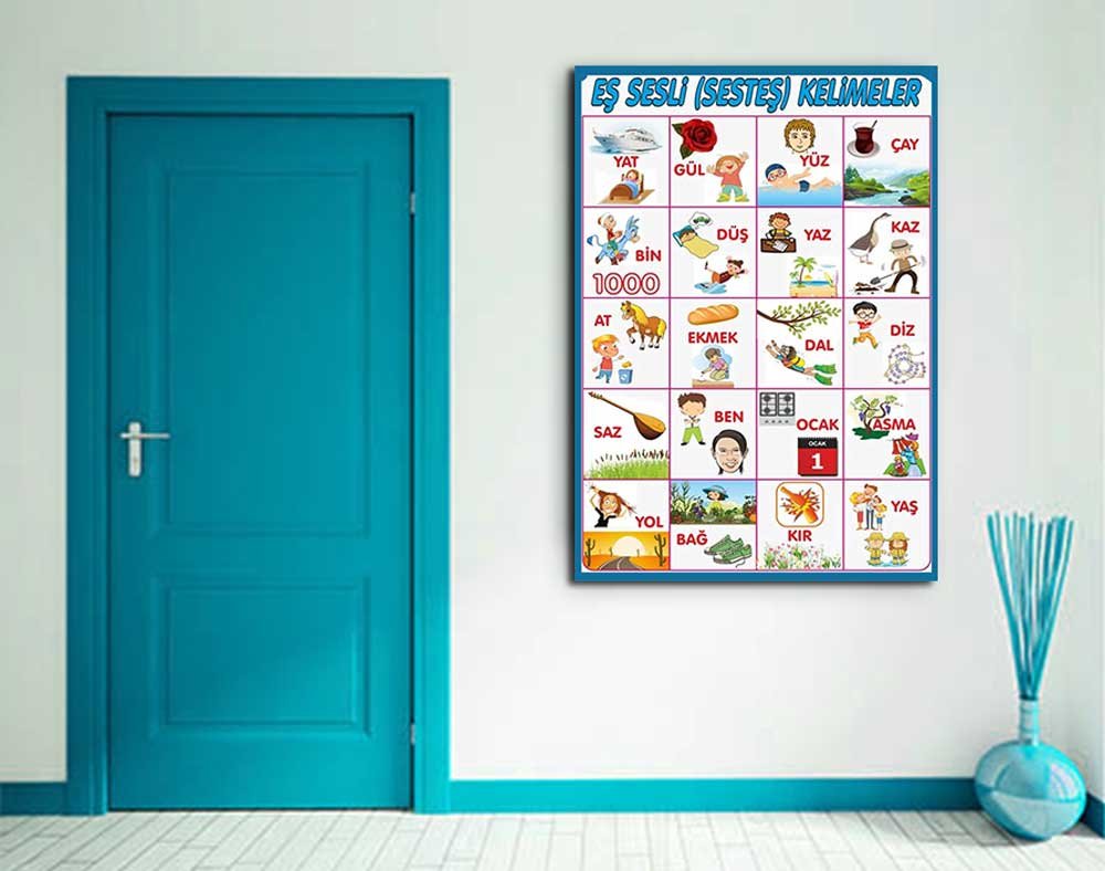 Eş Sesli Kelimeler Okul Posteri