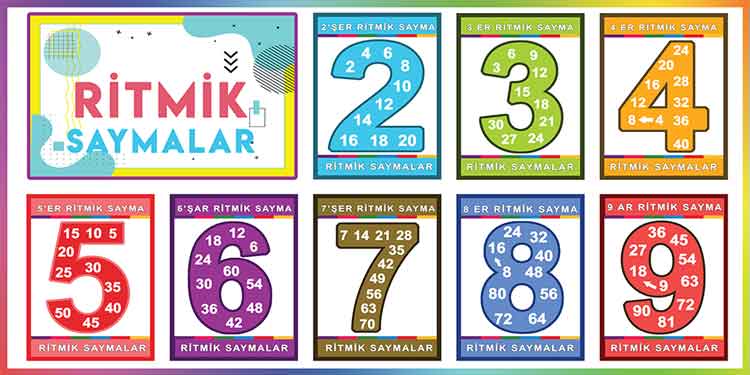 Ritmik Saymalar Okul Posteri