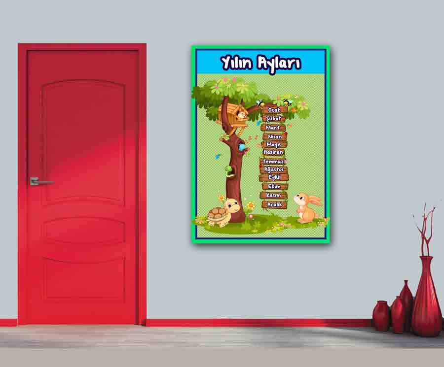 Yılın Ayları Okul Posteri