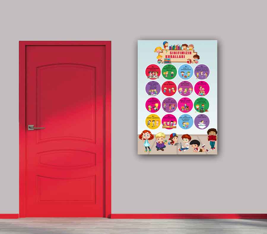 Sınıfımızın Kuralları Okul Posteri