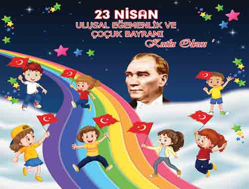 23 Nisan Okul Panosu Posteri