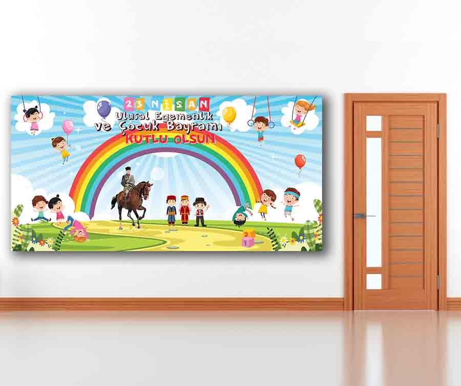 23 Nisan Okul Panosu Posteri