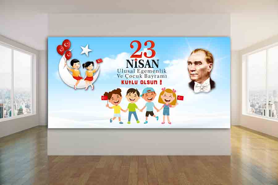 23 Nisan Okul Panosu Posteri