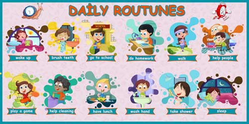 Daily Routines School Poster