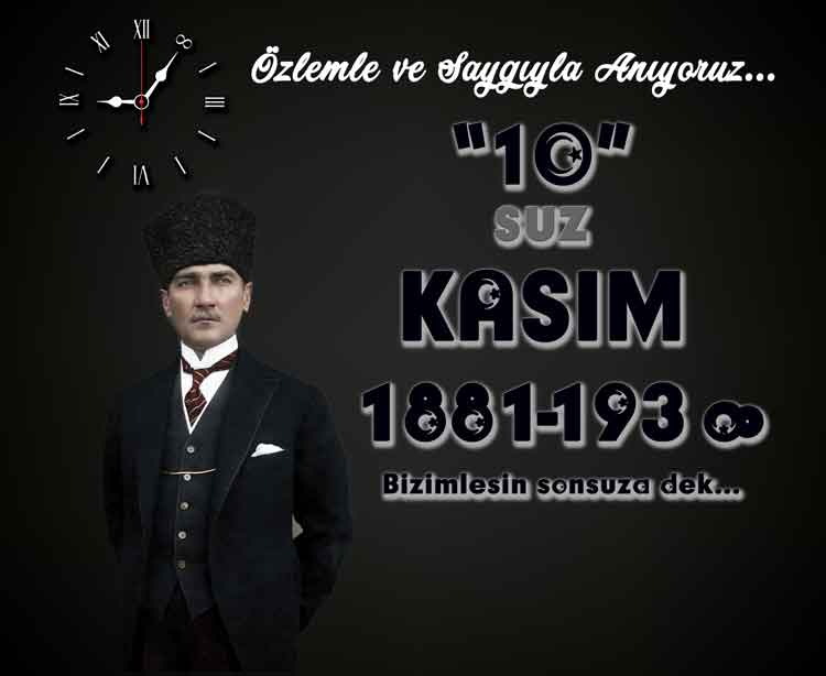 Atatürk’ü Anma 10 Kasım Okul Posteri