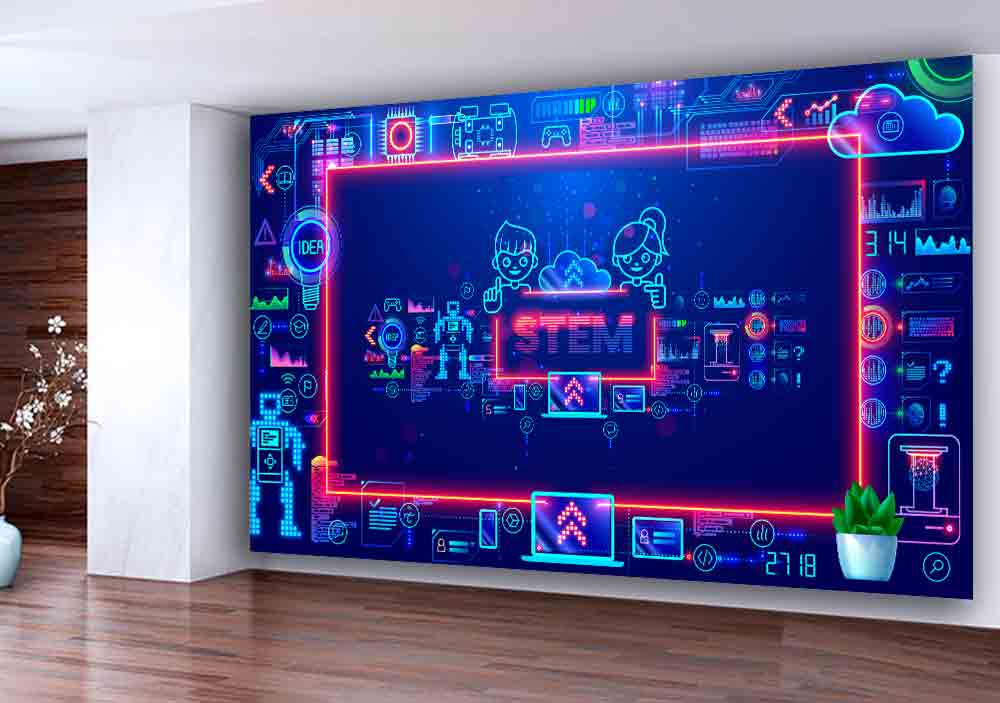 Stem Robotik Kodlama Sınıfı Okul Posteri