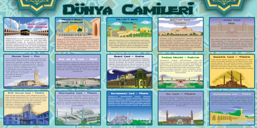 Dünya Camileri Okul Posteri