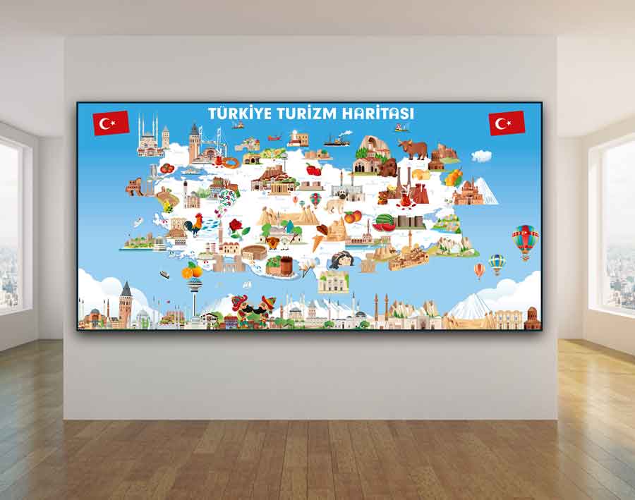 Türkiye Turizm Haritası Okul Posteri