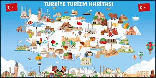 Türkiye Turizm Haritası Okul Posteri