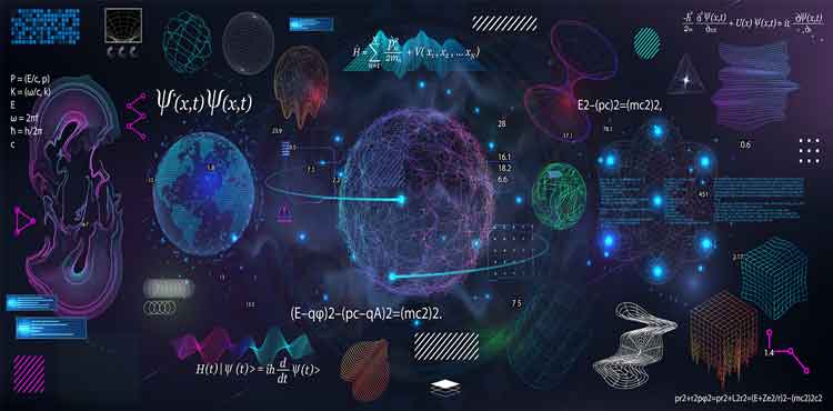 Bilim Öğeleri ve Geometrik Şekiller Okul Posteri