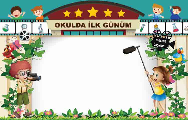 Okulda İlk Günüm Hatırası Köşesi Okul Posteri