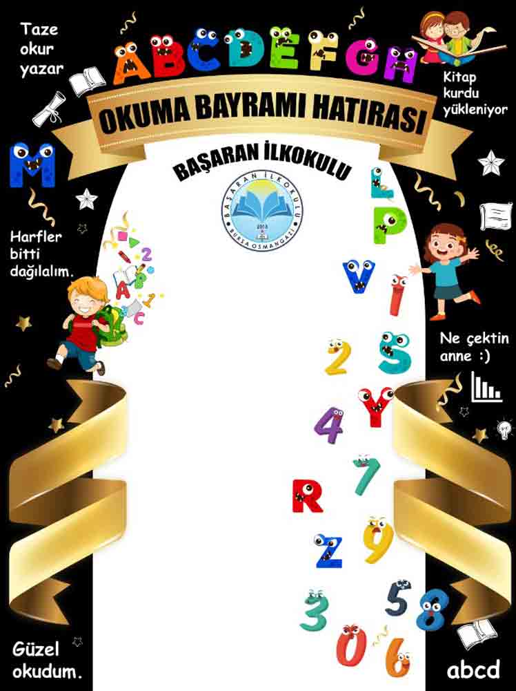 Okuma Bayramı Hatıra Köşesi Okul Posteri