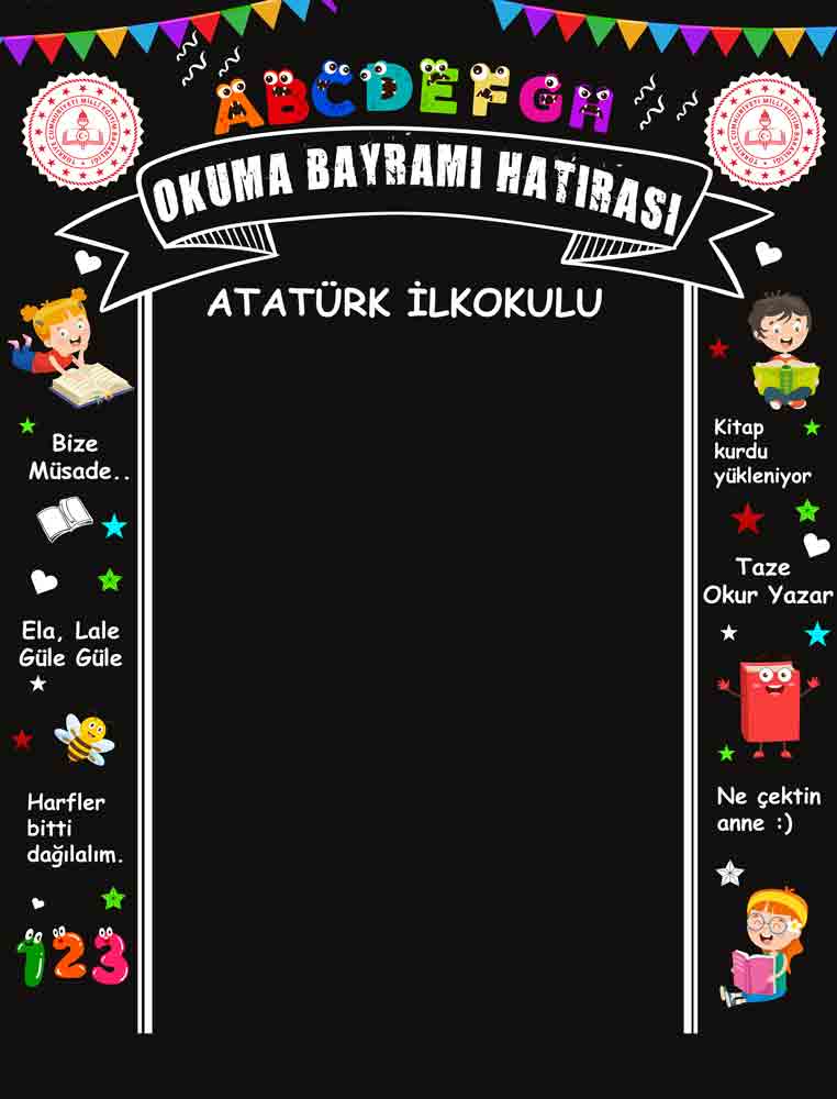 Okuma Bayramı Hatıra Köşesi Okul Posteri