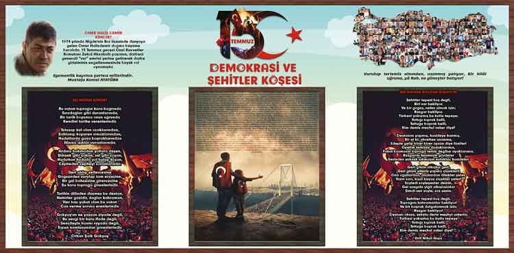 15 Temmuz Köşesi Okul Posteri