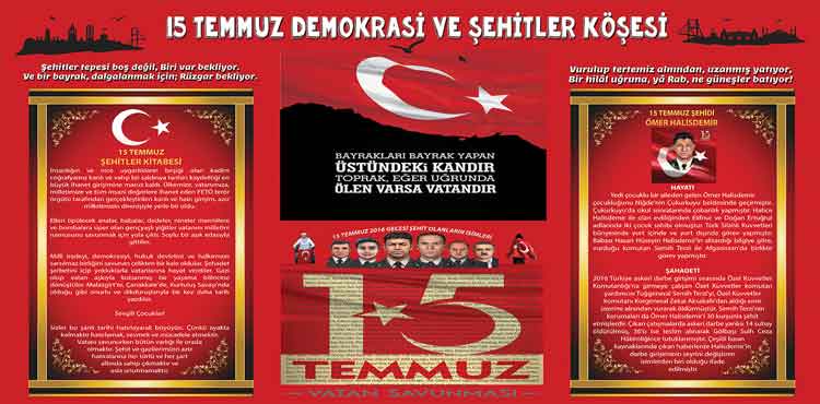 15 Temmuz Köşesi Okul Posteri