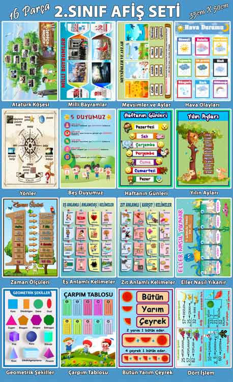 2. Sınıf Afiş Poster Seti