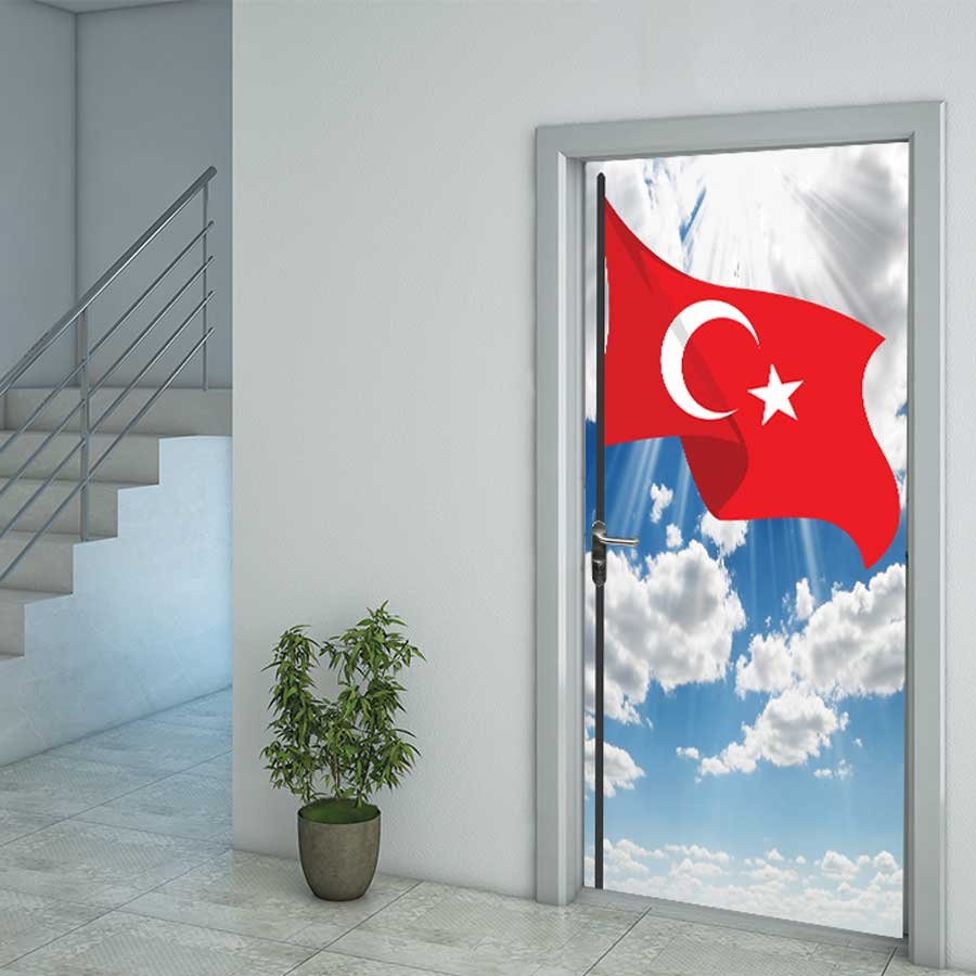 Türk Bayrağı Kapı Giydirme