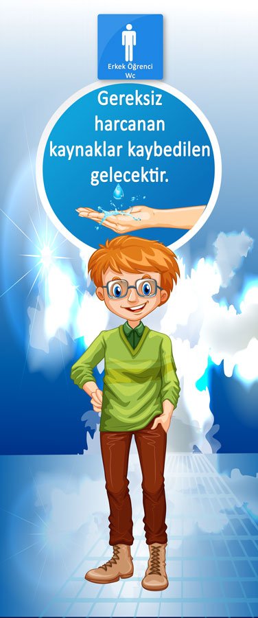Erkek Öğrenci Tuvaleti Kapı Giydirme